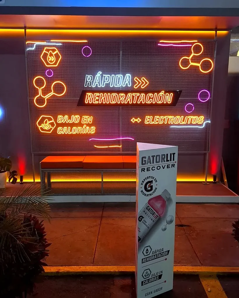 Vitrina con neón LED
