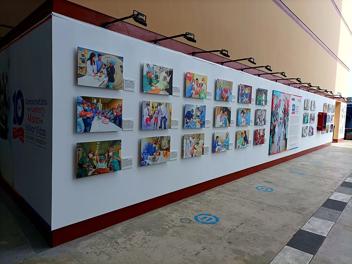 Muro fotográfico de aniversario instalado
